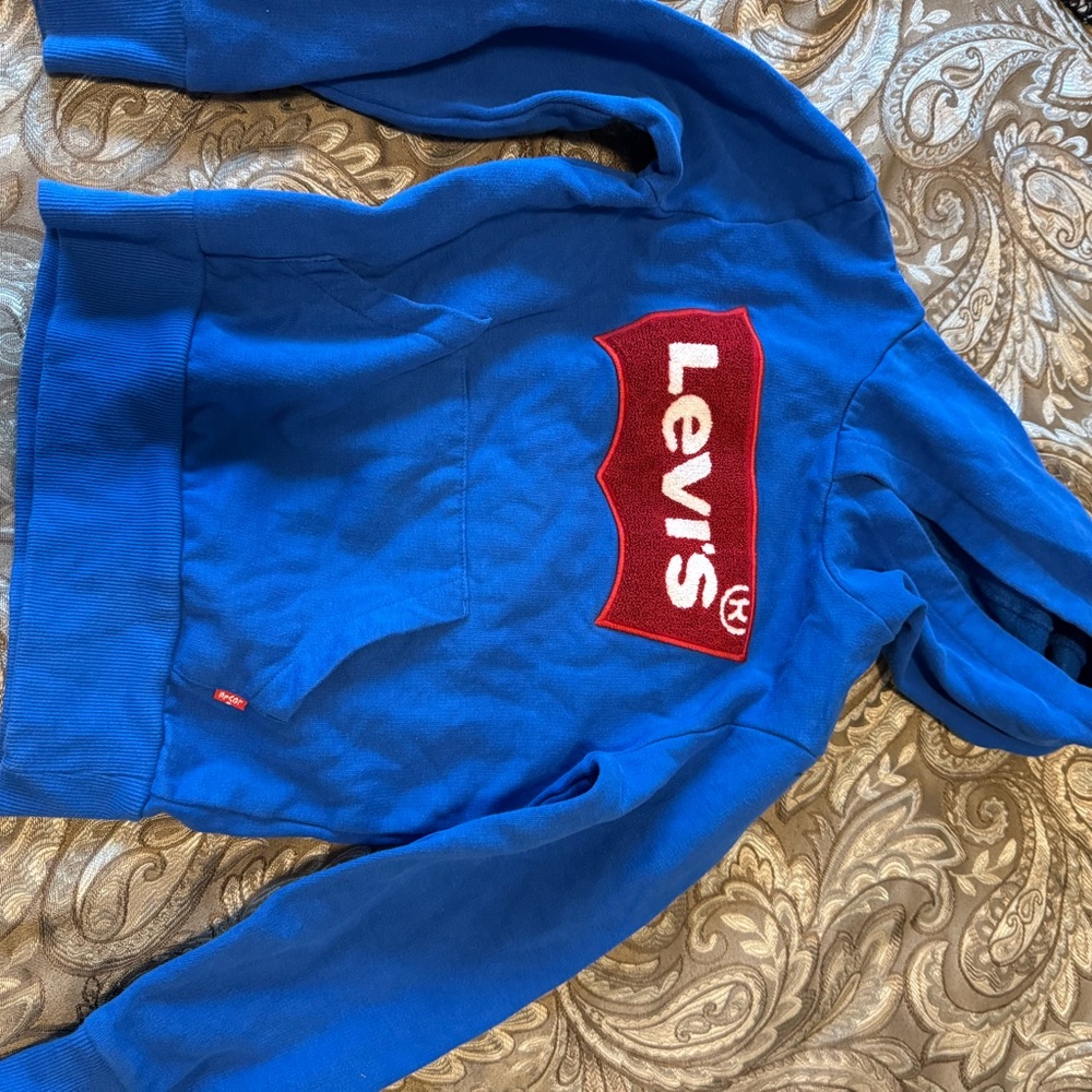 Levi's Blue Hoodie with Red Logo